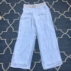 Wide-Leg Woven Lounge Pants